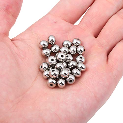 Stainless Steel Spacer Beads 7x5mm Rondelle Loose Charm Caps Beads for DIY Jewelry Making 100pcs with 1.5mm Hole - color: 7x5mm 1.5mm