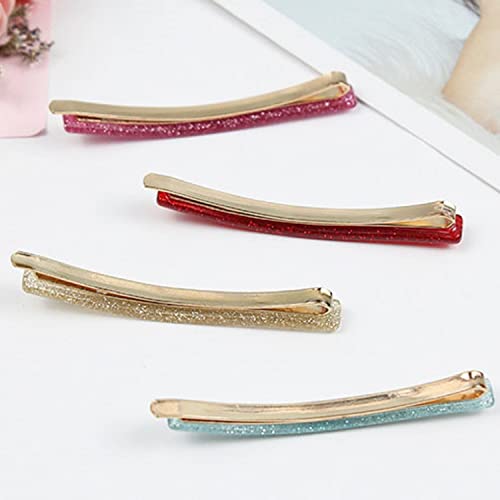 Pure Color Hair Clips Bobby Pins Acetate Barrettes,14PCS | 7 Design,Headwear Hair Pins Accessories Fashion Geometric Bobby Hair Clips - color: Bright Coloured Bobby Pins