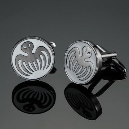 Men’s Soccer Ball Cufflinks – 1 Pair Stainless Steel French Shirt Cuff Nails, Polished Brass Business Suit Accessory – Ideal for Weddings, Birthdays, and Father’s Day - color: Octopus