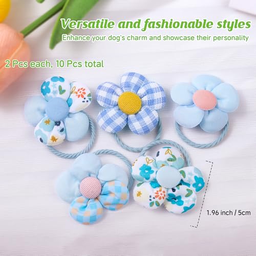 180+ Pcs Green Dog Hair Accessories Set,Small Dog Hair Bows with Rubber Bands,Cute Puppy Hair Ties,Bowties for Small Dogs Cats,Dog Hair Clip,Floral Bell Collar,Flower Scrunchie - color: Green