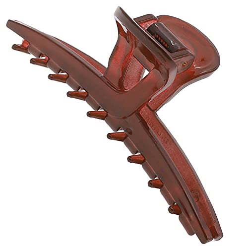 Camila Paris CP3228 French Hair Clip for Women, Narrow, Strong Hold Grip Double Teeth Girls Hair Claw Clips Jaw, Fashion Durable Styling Hair Accessories for Women, Made in France - color: Red 3.25"
