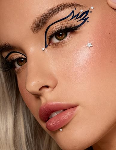 Dermal Anchor Tops and Base 14G Stainless Steel Microdermals Body Piercing Studs Punk Heart Star CZ Teardrop Tops Internally Threaded Surface Skin Piercing Jewelry for Women Men Gold Silver Color
