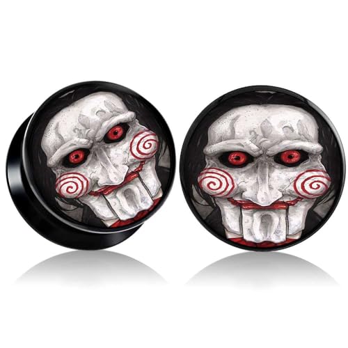 (1 Pair ONLY) Acrylic Flesh Tunnel Screw Fit Ear Gauge Earring Ear Piercing available size 2g (6mm) to 13/16" (30mm) Please Choose Size And Color - color: M02, size: 11/16" = 18mm