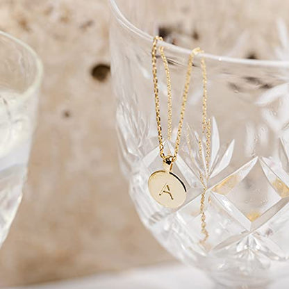 PAVOI Initial Necklace for Women, 14K Gold Plated Alphabet Letter Pendant | Letter Necklace for Women, Name Necklace, Necklace with Initials - style: - R
