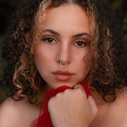 10Pcs Gold Nose Ring Hoop 18G/20G Clicker Nose Hoops Hypoallergenic Stainless Steel Nose Piercings Jewelry Gold Nose Jewelry Septum Helix Cartilage Lip Body Piercings for Women Men 7mm 8mm 9mm 10mm 12mm - color: Gold-18G
