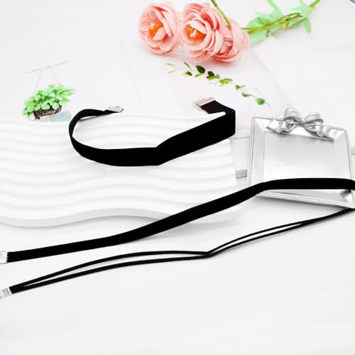Ronglry 3pcs Black Choker Necklace for Women Black Velvet Choker Set Layered Black Choker Necklaces Classic Chokers for Women Adjustable Gothic Lace Black Collar Necklace for Party Cosplay Christmas Birthday Jewelry Gifts - color: 3pcs black