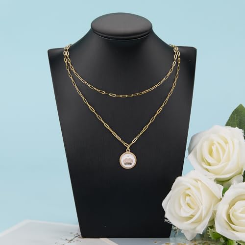 YOUBEIYEE Gold Plated Paperclip Chain Necklace Bulk 10 Pack | Stainless Steel Paper Clip Necklace for Women - color: Gold, size: 18inch (2.5x6.5mm)