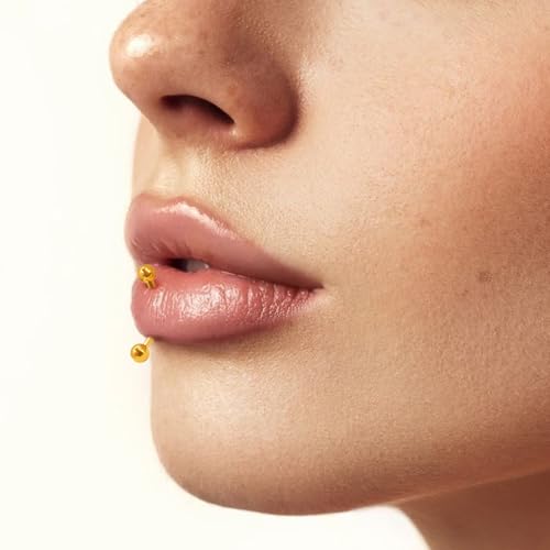 2 Pcs 14k Gold Filled Eyebrow Rings, 16G Threaded Rook Piercing Jewelry, Surgical Steel Vertical Lip Labret Belly Tongue Ring Daith Earring Curved Barbells - color: 10mm-2pcs Inlaid CZ