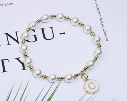 Letter C Charms Double Sided Alphabet Charms Initial Enamel Pendant Beads for Necklace Bracelet Keychain Earrings Mother’s Day Graduation Wedding Jewelry Making Decoration, 30PCS