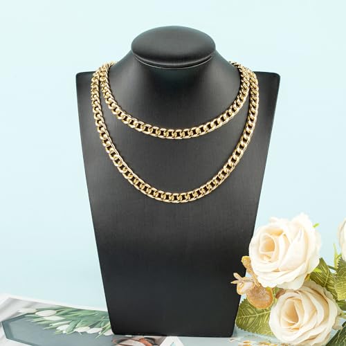 YOUBEIYEE 10 Meters Gold Cuban Link Chain Men and Women Hip Pop Necklace Choker Aluminum Chain for Jewelry Making Jewelry Supplies - color: 6.7x9.4mm-Gold
