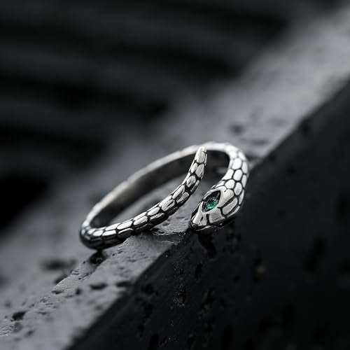 Snake Ring 316L Stainless Steel Pinky Ring - Pink, Modern, Cocktail Party