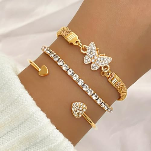 57 Pcs Gold Jewelry Set for Women,12 Pair Hoop Earrings，18 Pair Round Stud Earrings,21 Pcs Stackable Knuckle Rings,6 Pcs MultiLayer Pendant Necklaces，Fashion Accessories for women Gifts - style: Style 3