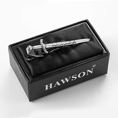 HAWSON 2 inch Tie Clip for Men-Novelty Sport Necktie Bar Clip,Tie Pin,Special Interesting Gift for Men - style: Sword