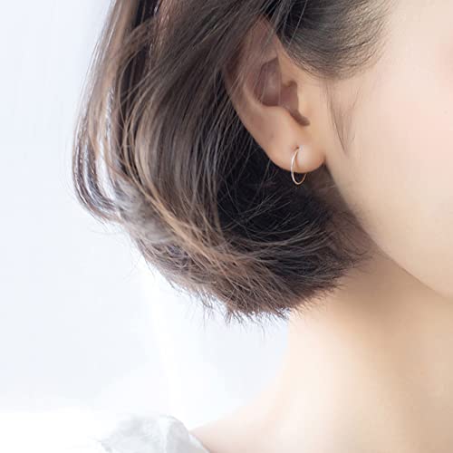 EPIRORA Silver Hoop Earrings- Cartilage Endless Small Hoop Earrings Set for Women Men, 3 Pairs of Hypoallergenic 925 Sterling Silver Tragus Earrings Nose Lip Rings - color: 3 Pairs(10/12/14mm)