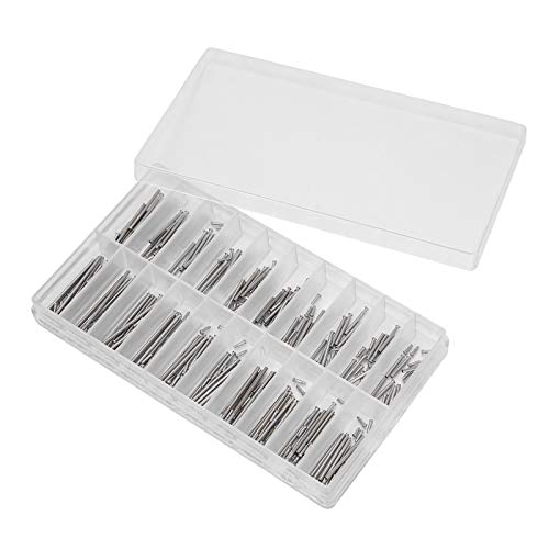 Tiiyee Watch Split Pin, Tube Friction Strap Pressure Bars Pins Rivet Ends | Watch Repair Kit Pins Rivet Ends Watchband Link Cotter Tools for Watchmaker Band Clasp Straps Buckles Repair Shop Replacement