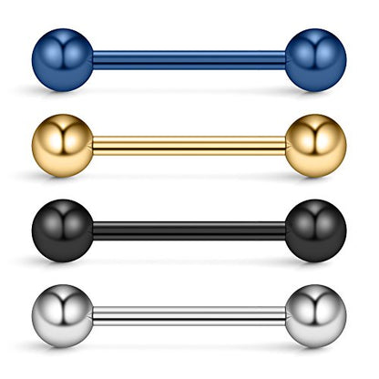 316L Stainless Steel Nipple Shield Barbell Ring Bar Body Piercing 14G - style: Mix Color(4pcs)
