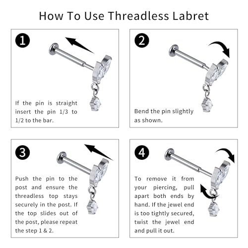 1PC ASTM F136 Titanium Mini Threadless Flat Back Stud 18G 6mm 8mm for Conch Helix Flat Tragus Labret - color: leaf - Tit