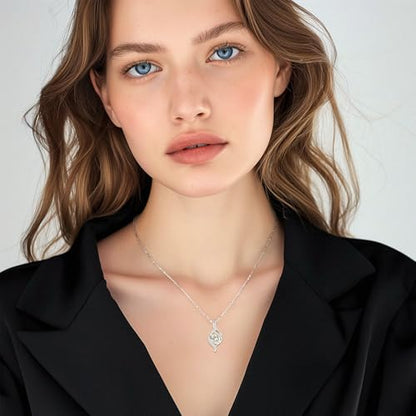 FANCIME Birthstone Necklace for Women Jewelry Gift for Her | Infinity Love Pendant Sterling Silver, Birthday Gift for Women, Adjustable 16+2" - color: 04-Cubic Zirconia
