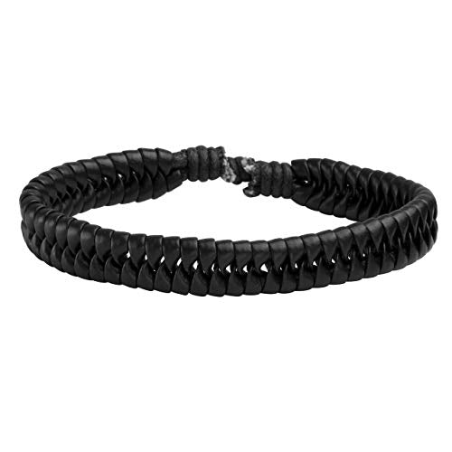 Leather Braided Bracelet Cuff Wrap Wristband for Men Women Adjustable - color: K:8pcs