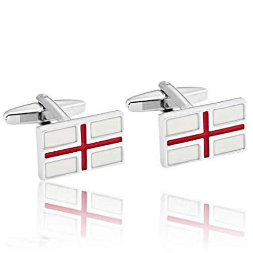 Urban Jewelry Mens Stainless Steel Nautical Knot Cufflinks Formal Wear | Nautical Cufflinks Stainless Steel Rust Resistant Finish Formal Wear Essential Business Style Essential Design - color: Red Cross Cufflinks