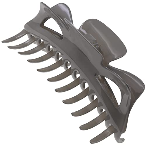 Camila Paris CP3502 French Large Hair Clips for Women Thick Long Curly Wavy Hair, Girls Claw Clip, Durable Styling Big Clip Strong Hold No Slip Grip, Made in France, Gray 6/'' - color: Gray 6"