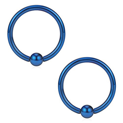 SCERRING 16G Captive Bead Piercing Ring Stainless Steel Nose Septum Tragus Helix Nipple Lip Eyebrow Hoop Rings 12PCS - style: 12PCS - 10mm Mix Color