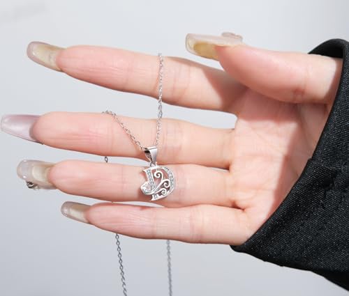 S925 Sterling Silver Initial Letter Necklaces for Women Dainty Letter Chain Necklace for Women Personalized Jewelry Gifts - style: D