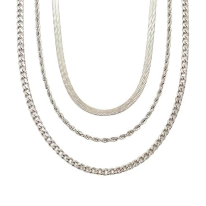 9-Piece Gold Tone Layered Chain Necklace Set for Women, Versatile Stackable Necklaces with Vertical Bar/Herringbone/Padlock Coin Charms, Trendy Boho Jewelry - style: TZY-003359