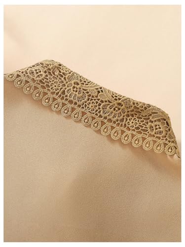 Verdusa Women's Fake Collar Detachable Dickey Collar Half Shirts Blouse - color: Coffee Brown