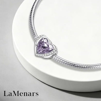 LaMenars 925 Sterling Silver Charms for Pandora Bracelets & Necklaces | Bead Charms Birthday Holiday Jewelry Gifts For Women - color: June Birthstone