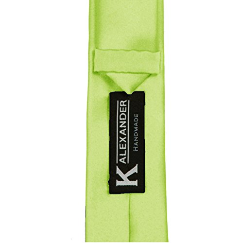 K. Alexander Skinny Ties - Multiple Solid Colors - Classic 2" width - color: Pear Green
