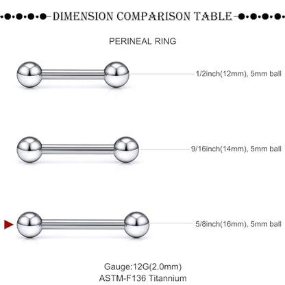 16G-2G ASTM F136 Titanium Internally Threaded Nipple Tongue Rings Piercing Jewelry Straight Industrial Earring Barbell G23 Titanium Nipple Tongue Bars Piercing Jewelry for Women Men 12MM-40MM - style: 12G, 16mm Length, 5mm Ball
