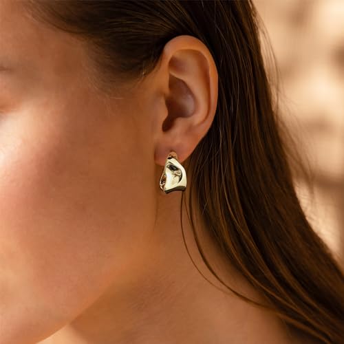 SHERLOVE Chunky Knot Gold Earrings Women Statement Drop Dangle Earrings | 14K Gold Plated Hypoallergenic Lightweight,Trendy Dainty Elegant Cute,Women Gold Jewelry Fashion Accessories Gifts - color: Stud Gold A