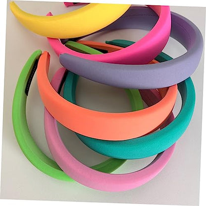 Healeved 2pcs Wide Padded Headbands for Women Lightweight Fabric Hair Accessories Soft for Everyday Use Parties and Travel