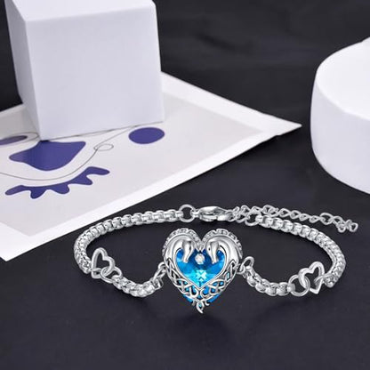Animal Bracelet for Women 925 Sterling Silver Celtic Dragon/Horse/Wolf Bracelet Adjustable Bracelet Cute Animal Jewelry Gift for Women - style: 01-Celtic Horse Bracelet