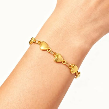 Dainty Bracelet Chain Bracelet Minimalist Jewelry Layering Heart Bracelets Valentines Day Bracelets Gift for Her - color: A1:heart bracelet