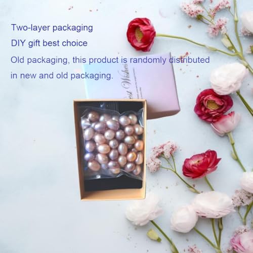 50 Pcs Freshwater Pearl Beads for Jewelry Making AAA 9-10 mm Non-Porous Natural Genuine Real Pearls Beads Oval Pearl Bead Loose Gemstone Bead Crafts Gift for Women,DIY Gifts. - color: 9-10 mm no holes.