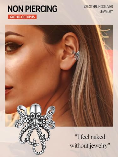 FaithHeart Sterling Silver Ear Cuff Earrings for Women Non Piercing | Hypoallergenic S925 Pure Silver Ear Cuff, Cilp on Cartilage Earrings Adjustable Fake Earrings, Lightweight Ear Cuffs - color: Silver
