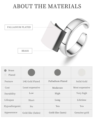 BSJ4U 14k Gold Filled Toe Rings for Women Non Tarnish Adjustable Silver Toe Ring Simple Hug CZ Triple Open Band Ring Summer Beach Toe Jewelry for Women Sexy - color: Palladium Plated Toe Rings