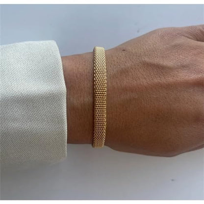 kelistom 925 Sterling Silver Bracelets for Women Teens, Love Heart Charm Chain Bracelet Bangle Fashion Jewelry Gifts - color: knit mesh-white