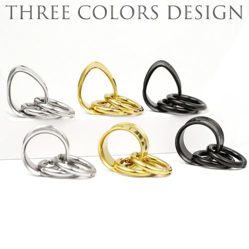 2 Pairs Stainless Steel Ear Plugs Tunnels Set with 2 Stacked Rings, Round & Teardrop Gauges for Ears, Hypoallergenic Surgical Steel Ear Stretcher Expander Body Jewelry - color: Silver, size: 12mm(1/2 inch)