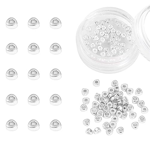 Silver Plated Triangle Spacer Beads 2.5x1.5mm 50pcs for Jewelry Making Findings Non Tarnish - color: Silver, size: 2.5x1.5mm Triangle