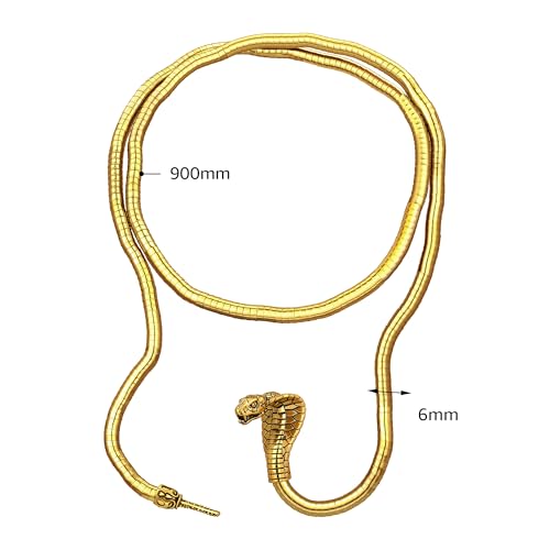 Bendable Snake Chain Necklace for Women Arm Cuff Flexible Twisty Multi-purpose DIY Bracelet and Punk Choker Trendy Medusa Snake Jewelry Gift - style: DIY Snake Gold