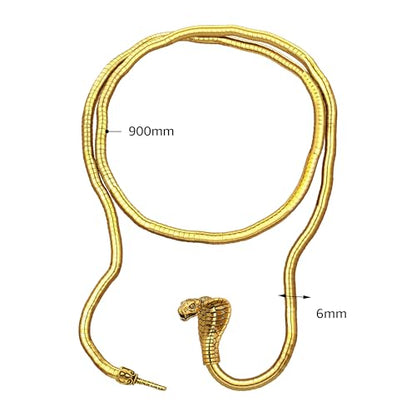 Bendable Snake Chain Necklace for Women Arm Cuff Flexible Twisty Multi-purpose DIY Bracelet and Punk Choker Trendy Medusa Snake Jewelry Gift - style: DIY Snake Gold