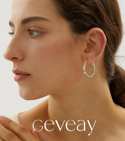 Lightweight 925 Sterling Silver Post Hoop Earrings for Women | 3mm Wide Hypoallergenic Thin Large Hoop Earrings for Women Gift 30/40/50/60mm - size: 30mm Silver