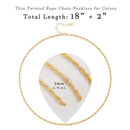 Aobei Pearl 18K Gold Plated Paperclip Chain Choker Satellite Chain Freshwater Cultured Biwa Pearl Pendant Necklace Dainty Turquoise Jewelry for Women - color: 18K Gold Plated Twisted Rope Chain