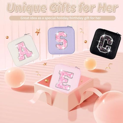Uygafly Gifts for Teen Girl Trendy Stuff,Birthday Gift for 5 6 7 8 9 10 11 12 13 14 15 Year Old Girls,Cute Travel Jewelry Case Small Box | Cream,M - color: Cream, style: M