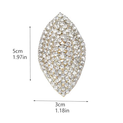 Sparkling Oval Chunky Rhinestone Ring for Women Adjustable Thick Big Cocktail Statement Rings Cubic Zirconia Geometric Crystal Band Ring Wedding Birthday Party Halloween Christmas Jewelry - color: Gold