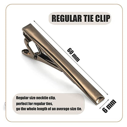 Fashion Necktie Clips Tie Bar Clips Tie Pins Set for Men Pack of 3 - style: Style A