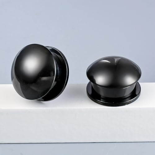 Casvort 2 PCS Hypoallergenic 0G-1" Cute Timeless Smooth Ball Screw Ear Gauges 316 Surgical Stainless Steel Fashion Ear Gauges Earrings Expander Women Piercing Body Jewelry - color: Black, size: 8 mm